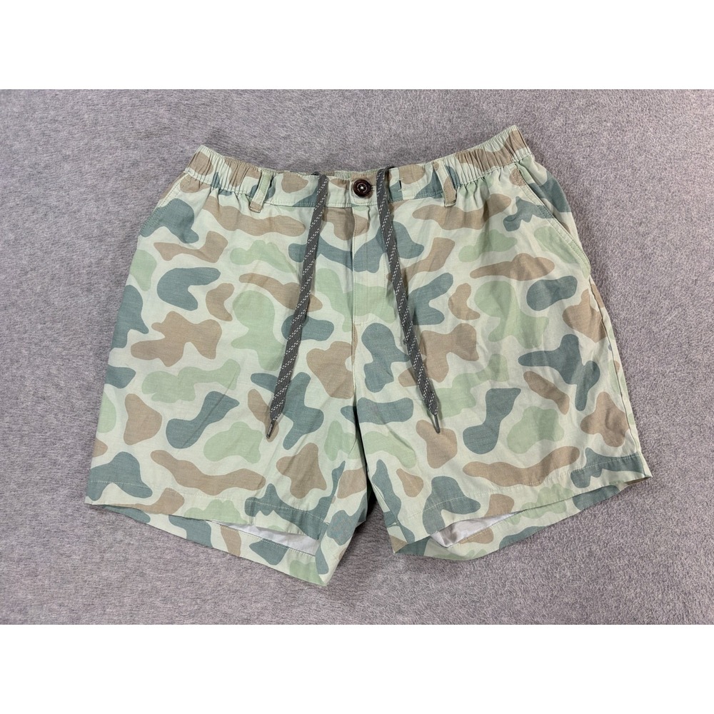 Chubbies Camouflage Everywear Athletic Shorts (Men's Large) Green - 6"